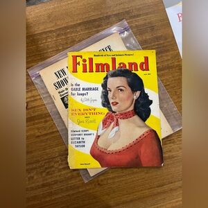 Vintage 1951 FILMLAND Magazine Ft. JANE RUSSELL — MCM — POOR-FAIR